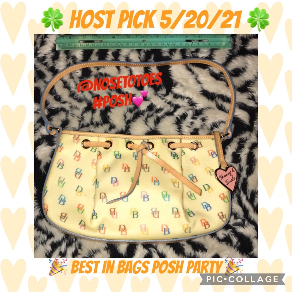 Dooney & Bourke Rainbow 🌈 signature Cream handbag with Rainbow zipper